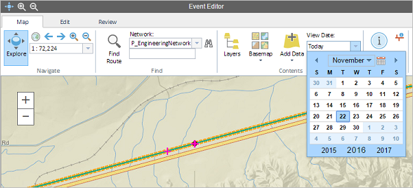 Use the calendar widget to choose a new temporal view date. Use the calendar widget to choose a new temporal view date.
