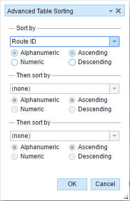 Advanced Table Sorting widget Advanced Table Sorting widget